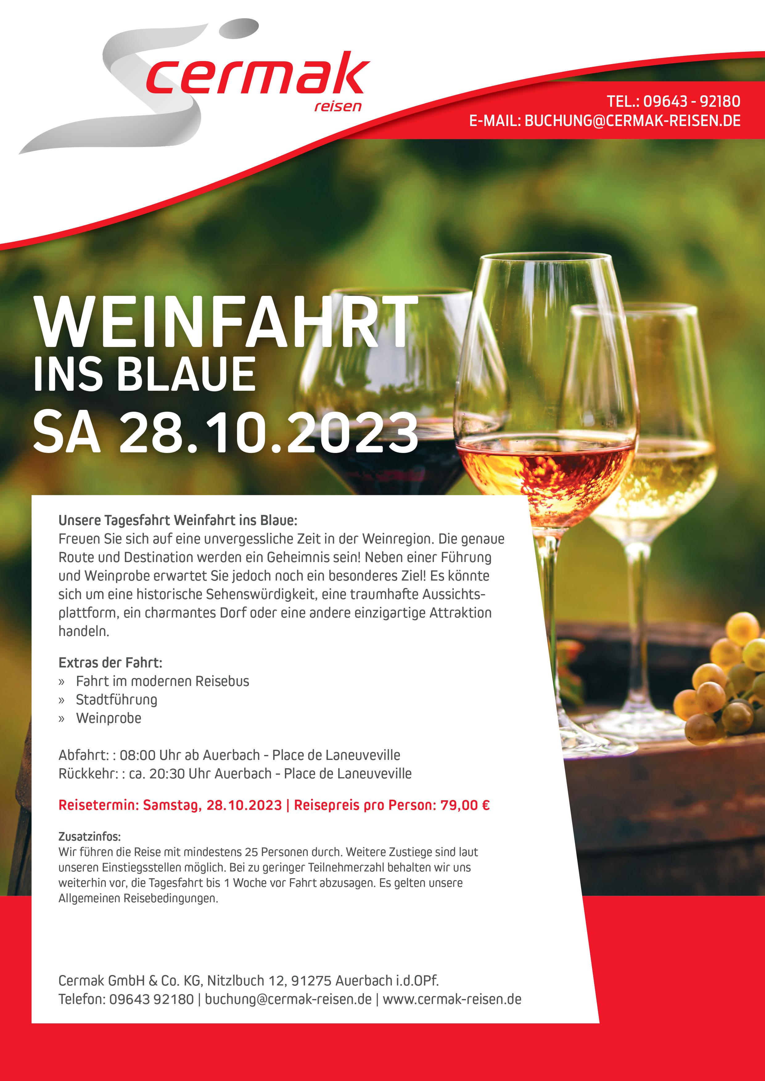 Weinfahrt ins Blaue